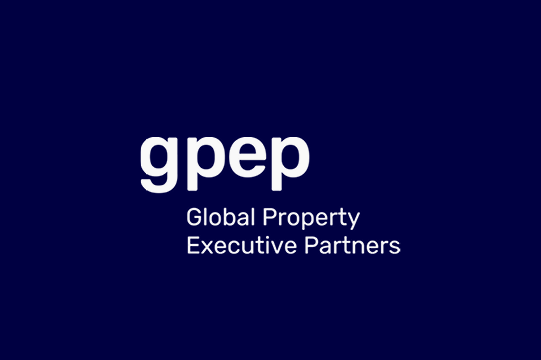 Global Property Executive Partners (GPEP) logo in white on a navy background