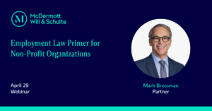 Employment Law Primer for Non-Profit Organizations