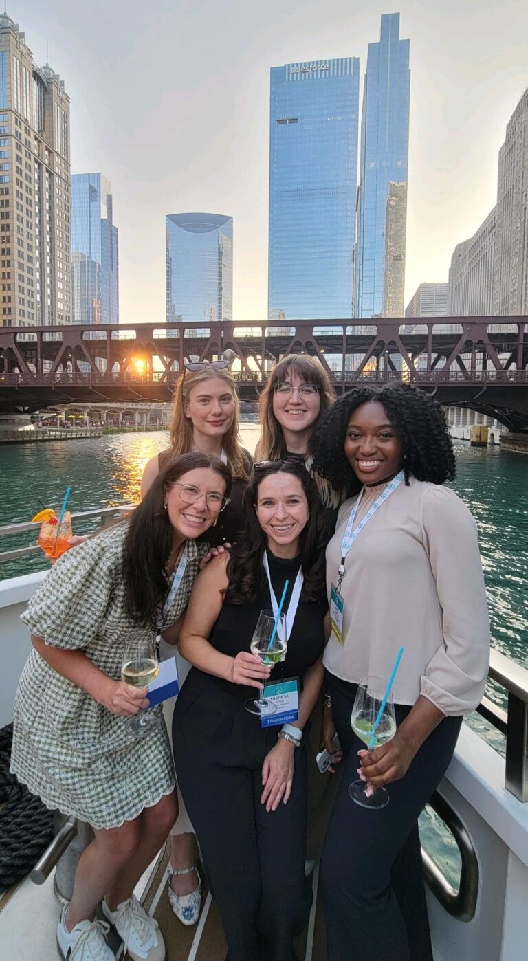 Chicago summer associates enjoy a boat cruise after-hours during a firm event (credit: McDermott Will & Schulte)