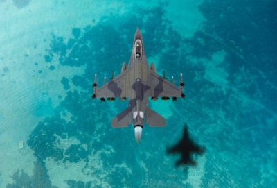 F-16 jet fighter flying over the sea (source: Getty Images)